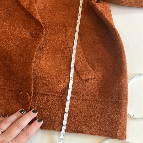 Magaschoni Orange Pea Coat Double-Breasted - large, - Picture 8 of 9